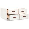 vidaXL Coffee Table White 80x80x45 cm Solid Wood Pine