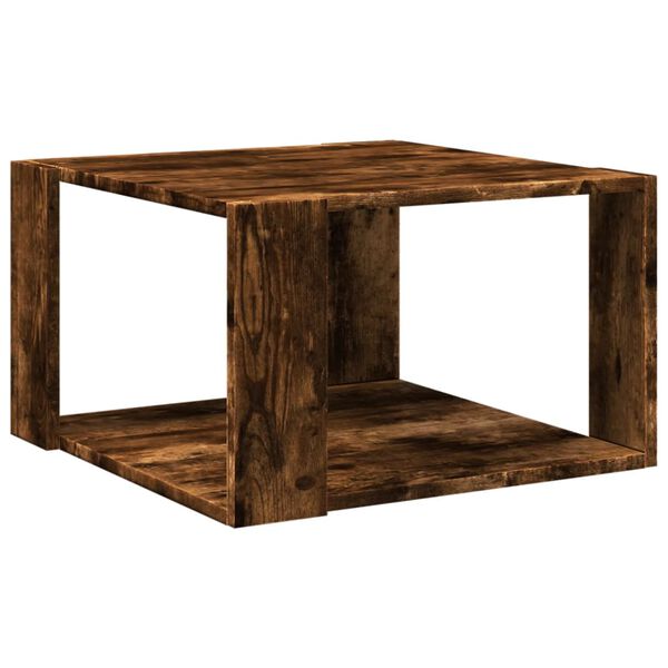vidaXL Coffee Table Smoked Oak 51.5x51.5x30 cm Engineered Wood