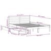 vidaXL Bed Frame without Mattress White 150x200 cm King Size Solid Wood Pine