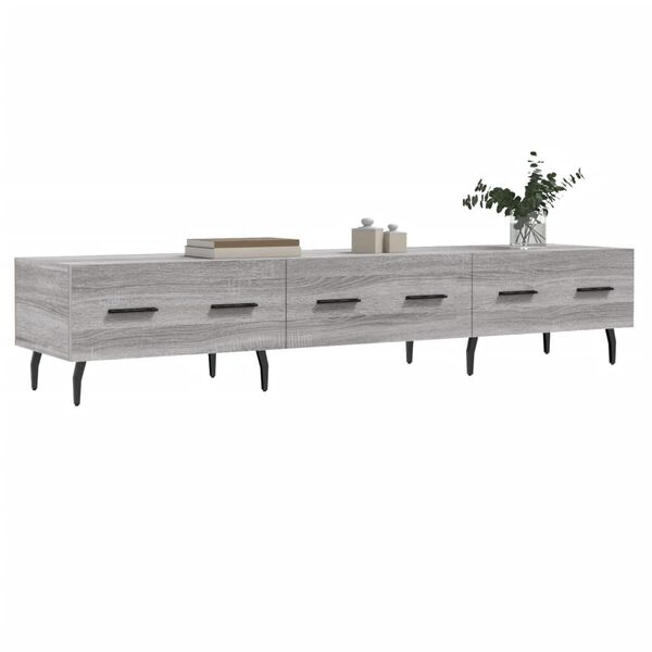 vidaXL TV Cabinet Grey Sonoma 150x36x30 cm Engineered Wood