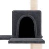 vidaXL Cat Tree with Sisal Scratching Posts Dark Grey 153 cm