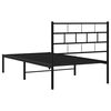 vidaXL Metal Bed Frame without Mattress with Headboard Black 90x190cm