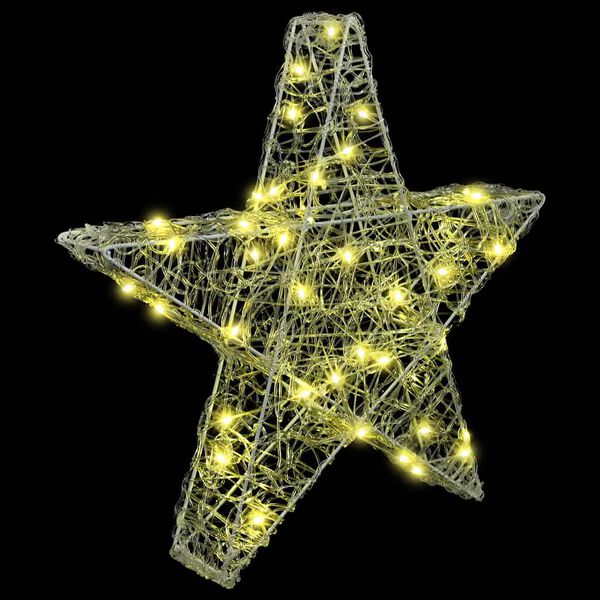 vidaXL 3D Star with 50 LEDs Warm white 55 x 53.5 x 10 cm Acrylic