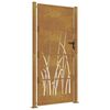vidaXL Garden Gate 100x175 cm Corten Steel Grass Design
