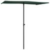 vidaXL Garden Parasol with Aluminium Pole 180x110 cm Green