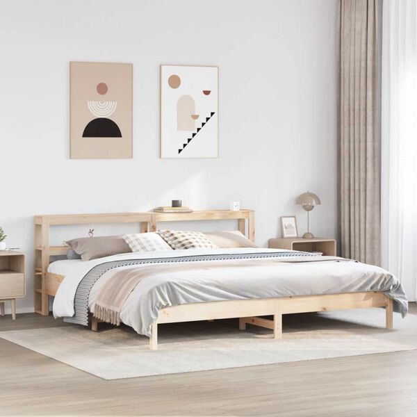 vidaXL Bed Frame without Mattress 180x200 cm Super King Solid Wood Pine