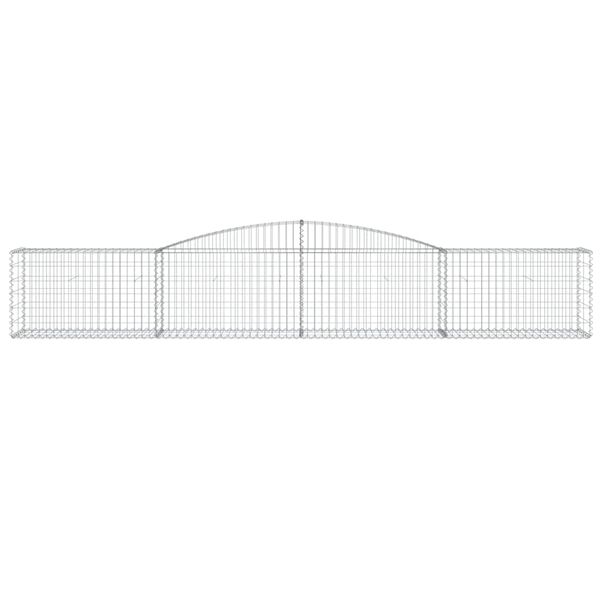 vidaXL Arched Gabion Baskets 2 pcs 400x50x60/80 cm Galvanised Iron