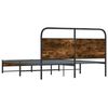 vidaXL Bed Frame Without Mattress 150x200 cm Smoked Oak Engineered Wood