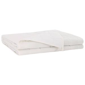 vidaXL Weighted Blanket White 200 x 220 cm 13 kg 100% Cotton 205T