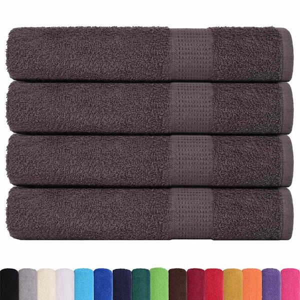 vidaXL Sauna Towels "FROGN" 4 pcs Anthracite 80x200 cm 360 gsm