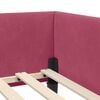vidaXL Corner Bed Frame with Headboard Wine Red 90 cm x 200 cm Velvet