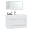 vidaXL 3 Piece Bathroom Furniture Set White