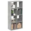 vidaXL Room Divider Bookcase Concrete Grey 69.5x29x137.5 cm Engineered Wood