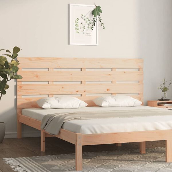 vidaXL Headboard 200x3x80 cm Solid Wood Pine