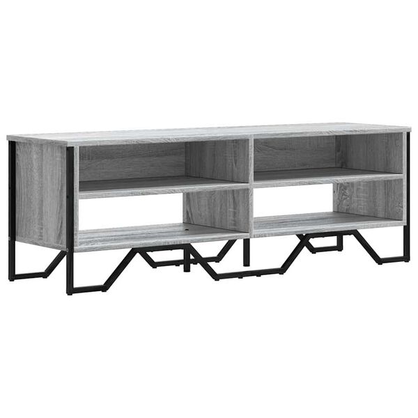 vidaXL TV Cabinet Grey Sonoma 122x34x41 cm Engineered Wood