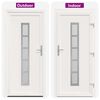 vidaXL Front Door White PVC