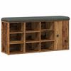 vidaXL Shoe Bench Old Wood 102x32x50 cm Engineered Wood
