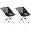 vidaXL Folding Camping Chairs 2 pcs with Carry Bag 54x50x65 cm Aluminium