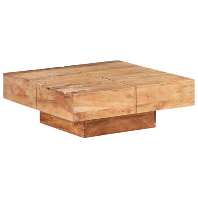 vidaXL Coffee Table 80x80x28 cm Solid Acacia Wood