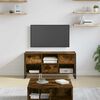 vidaXL TV Cabinet Smoke Oak 100 x 36 x 49.5 cm Engineered Wood