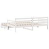 vidaXL Daybed with Trundle and Drawers without Mattress White 90x190 cm Single