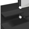 vidaXL Dressing Table with LED Black 100x40x130 cm