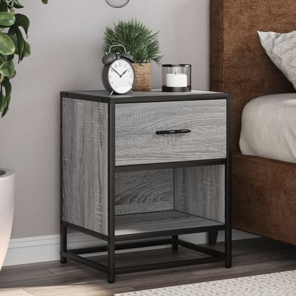 vidaXL Bedside Cabinets 2 pcs Grey Sonoma 40x31x50 cm Engineered Wood
