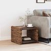 vidaXL Side Table Natural 44.5 x 45 x 45 cm Solid Mahogany Wood