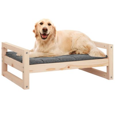 vidaXL Dog Bed 75.5x55.5x28 cm Solid Pine Wood