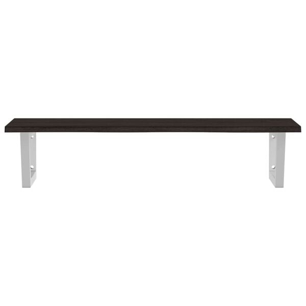 vidaXL Basin Shelf Wall Mounted Steel and Solid Wood Oak