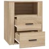 vidaXL Bedside Cabinet Sonoma Oak 50x36x60 cm Engineered Wood