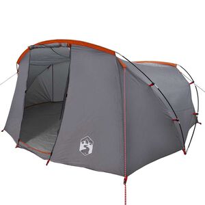 vidaXL Tunnel Tent with Roof Grey and Orange 318 x 275 x 140 cm
