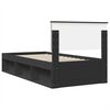 vidaXL Bed Frame with Headboard Black 75 x 190 cm Engineered wood