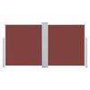 vidaXL Retractable Side Awning Brown 100x600 cm
