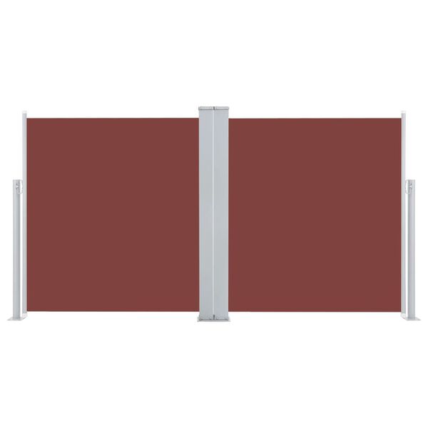 vidaXL Retractable Side Awning Brown 100x600 cm