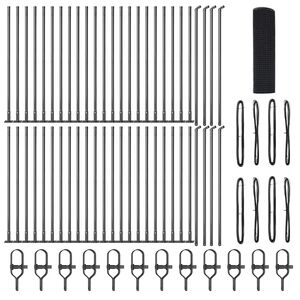 vidaXL Fence Post Grey