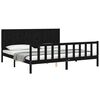 vidaXL Bed Frame without Mattress Black 200x200 cm Solid Wood Pine