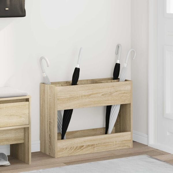 vidaXL Umbrella Stand Sonoma Oak 65 x 24 x 50 cm Engineered Wood