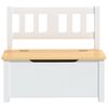 vidaXL Children Storage Bench White and Beige 60x30x55 cm MDF