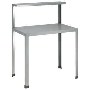 vidaXL Potting Table 100 x 50 x 104 cm Galvanised Steel Silver
