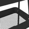 vidaXL Storage Trolley 3-Tier Black 42x41.5x77 cm Steel