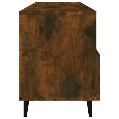 vidaXL TV Cabinet Smoked Oak 102x35x50 cm Engineered Wood