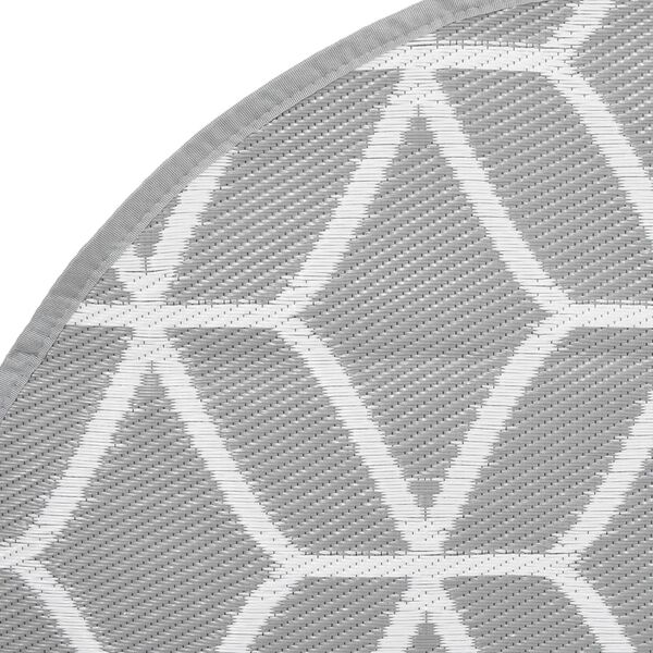 vidaXL Outdoor Carpet ARAKIL Grey Ø160 cm PP