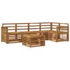 vidaXL Outdoor Sofa Set 6 pcs Natural Solid Acacia Wood