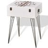 vidaXL Bedside Cabinet | White | MDF, Steel | 40x30x57 cm | Bedside Cabinet