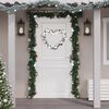 vidaXL Christmas Balls Garland White and Grey 175 cm Polystyrene