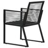 vidaXL 9 Piece Outdoor Dining Set PVC Rattan Black