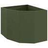 vidaXL Corner Planter Olive green 60 x 60 x 50 cm Steel