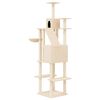 vidaXL Cat Tree with Sisal Scratching Posts Cream 201 cm