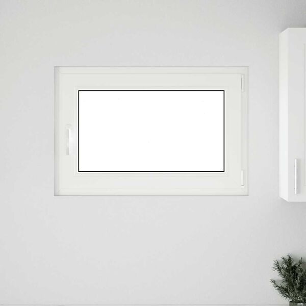vidaXL Basement Window RISOR 90x60 cm Tilt&Turn DIN Right White